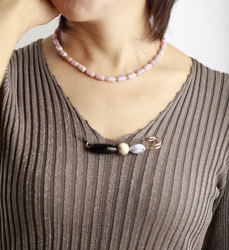 'Maranirra' Pink Opal Choker Necklace | ALLORA JADE