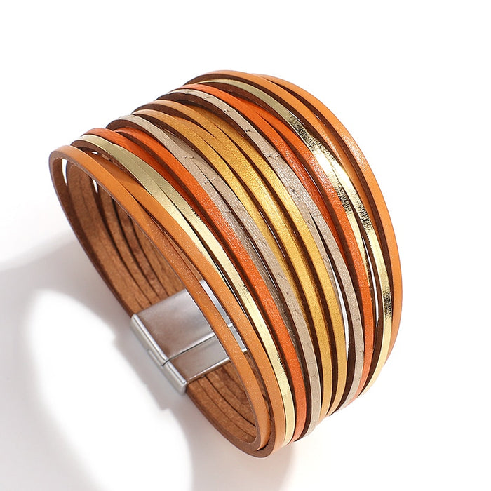 'Simple' Wide Cuff Bracelet | Magnetic Clasp Bracelet - Allora Jade