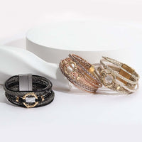 'Orana' Charm & Beads Cuff Bracelet - rose gold - Womens Bracelets - Allora Jade