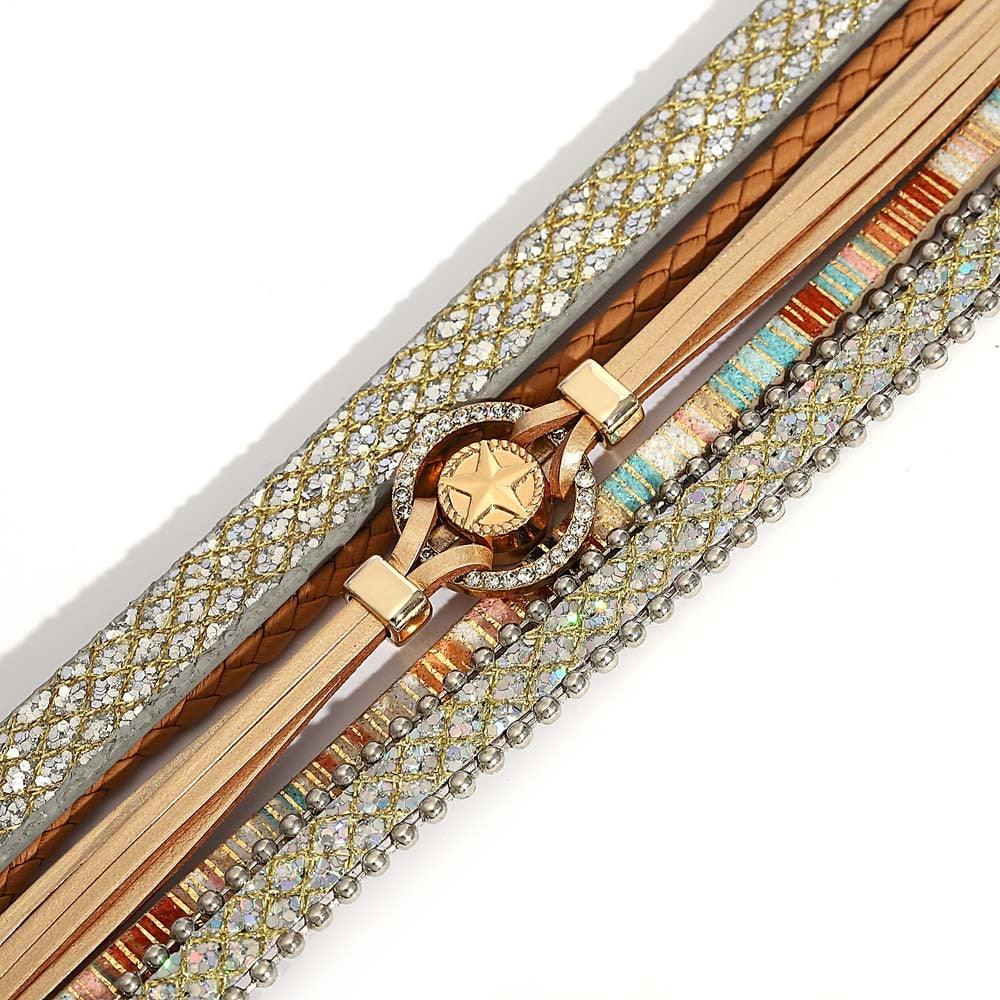 'Star' Charm Cuff Bracelet - gold - Womens Bracelets - Allora Jade