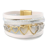 'Heart Blooms' Charm Bracelet - white | ALLORA JADE