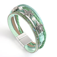 'Sea Life' Charm Cuff Bracelet - green - Womens Bracelets - Allora Jade