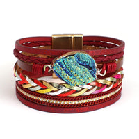 'Birralee' Charm Cuff Bracelet - red - Womens Bracelets - Allora Jade
