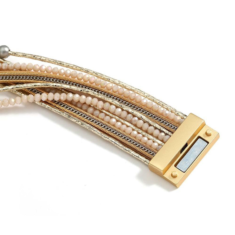'Aluka' Beads Cuff Bracelet - aqua - Womens Bracelets - Allora Jade