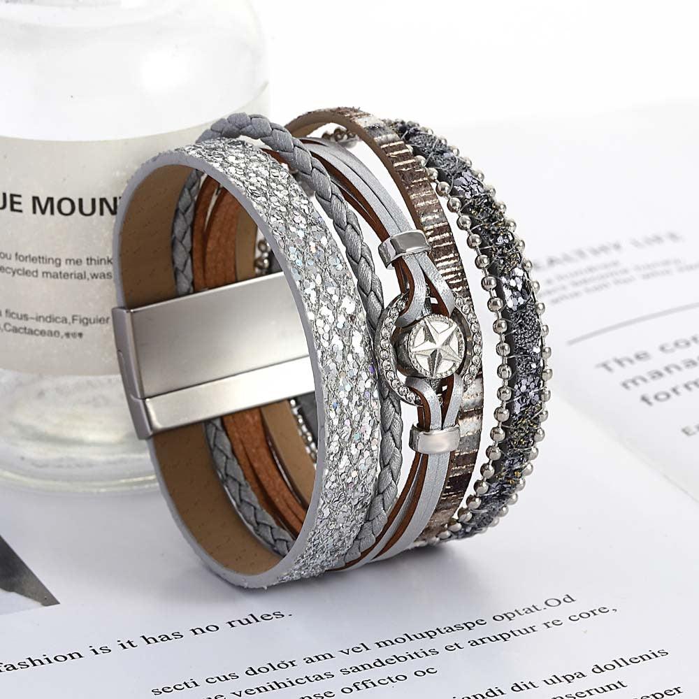 'Star' Charm Cuff Bracelet - silver | ALLORA JADE