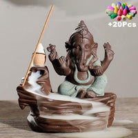 'Ganesha' Ceramic Incense Holder - Decor Incense Holder - Allora Jade