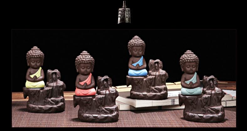'The Little Buddha' Handmade Ceramic Incense Holder Burner - Allora Jade