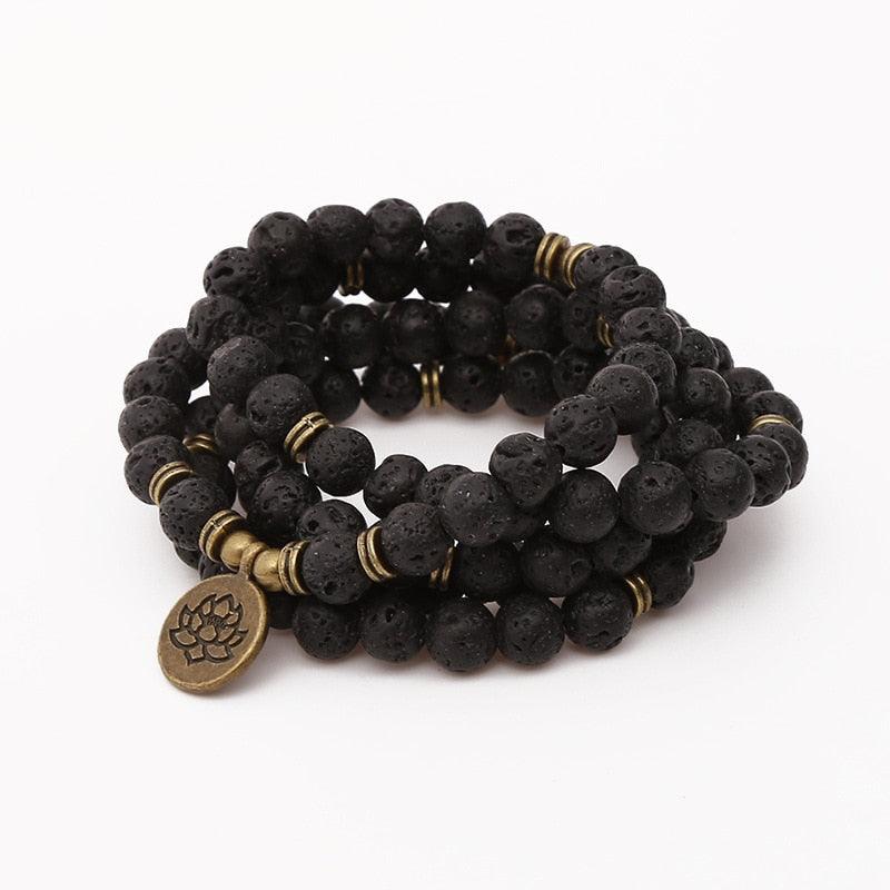 Lava stone deals mala beads