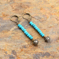 'Yarruwala' Jasper & Pyrite Dangle Earrings - Womens Earrings Crystal Earrings - Allora Jade