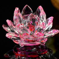 'Pink Lotus' Flower Glass Ornament - Decor Ornaments - Allora Jade