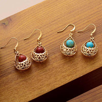 'Giragun' Red Jasper Dangle Earrings - Womens Earrings Crystal Earrings - Allora Jade