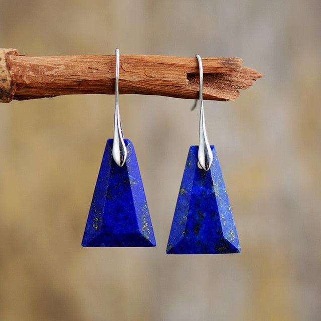 'Marang' Women's Lapis Lazuli Drop Earrings - Allora Jade