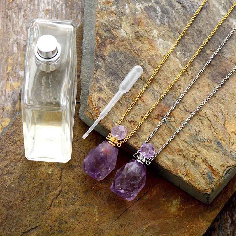 Natural deals amethyst necklace