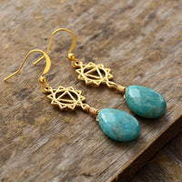 'Giralang' Amazonite Dangle Earrings - Womens Earrings Crystal Earrings - Allora Jade