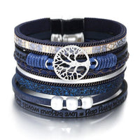 'Wise Words' Tree of Life Charm Bracelet - blue - Womens Bracelets - Allora Jade