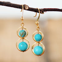 'Keira' Sky Blue Jasper Drop Earrings | Allora Jade