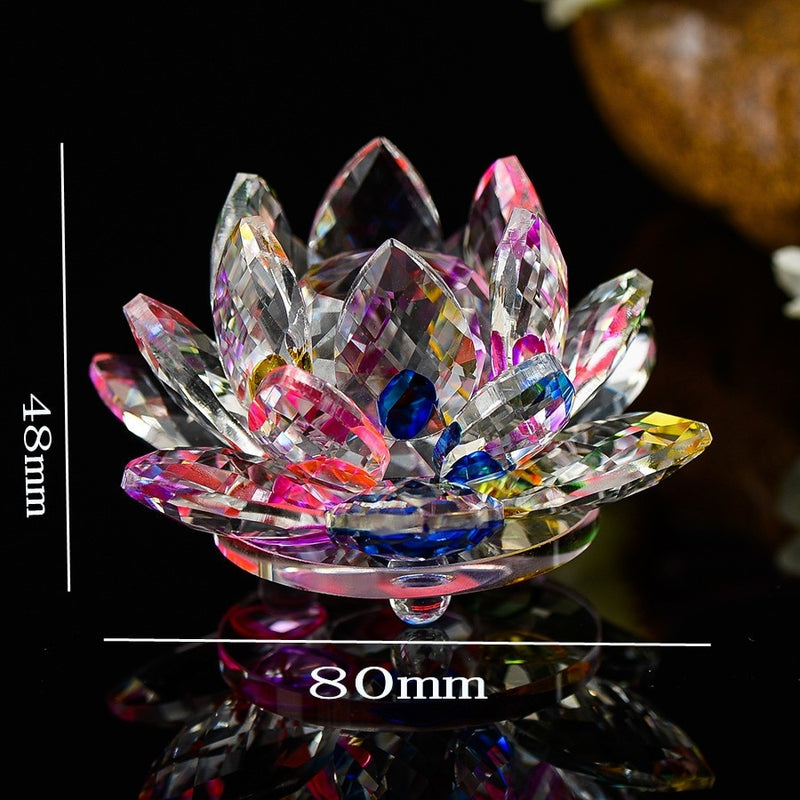 'Pink Lotus' Flower Glass Ornament - Allora Jade