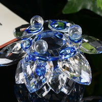 'Clear Lotus' Flower Glass Ornament - Allora Jade
