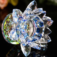 'Colourful Lotus' Flower Glass Candle Holder - Decor Ornaments - Allora Jade