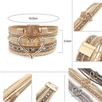 'Dalgu' Heart Charm Cuff Bracelet - silver - Womens Bracelets - Allora Jade
