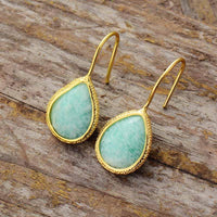 'Yuriyawi' Amazonite Drop Earrings - Womens Earrings Crystal Earrings - Allora Jade
