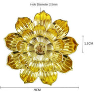 'Lotus' Gold Metal Incense Burner Plate - ALLORA JADE