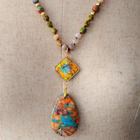 'Gidharra' Women's Jasper and Agate Pendant Necklace | Allora Jade
