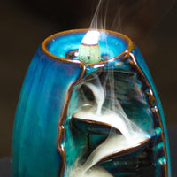 'The Waterfall' Ceramic Incense Holder - Chocolate - Decor Incense Holder - Allora Jade