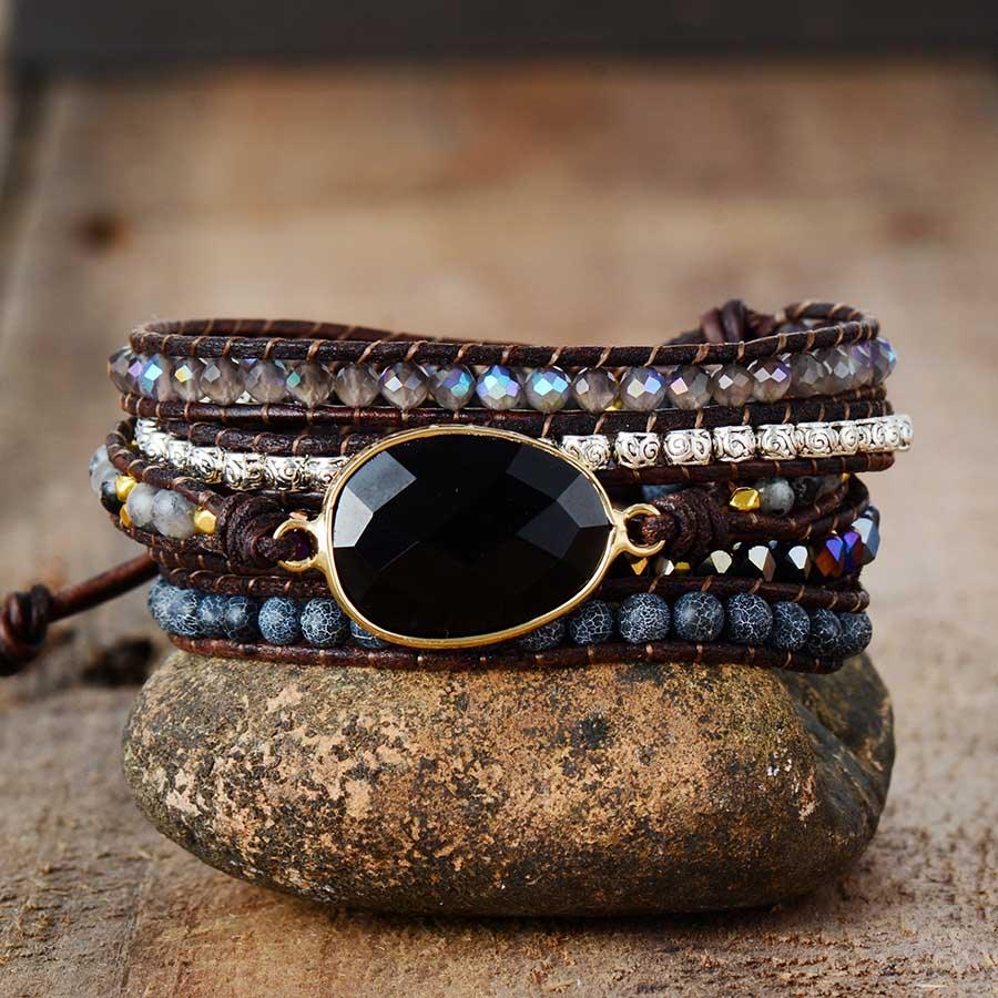 Gemstone on sale wrap bracelet