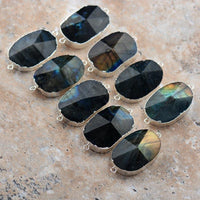 Labradorite Charm & Jasper Wrap Bracelet - Womens Bracelets Crystal Bracelet - Allora Jade