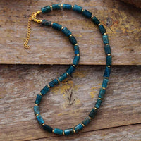'Maranirra' Blue Apatite Choker Necklace - Womens Necklaces Crystal Necklace - Allora Jade