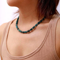 'Maranirra' African Turquoise Choker Necklace - Womens Necklaces Crystal Necklace - Allora Jade