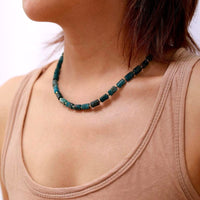 'Maranirra' Natural Rhodonite Choker Necklace - Allora Jade
