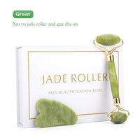 'Serpentine Jade' Roller & Gua Sha Scraper Massage Tool - 14 variations - Womens Beauty Jade Roller - Allora Jade