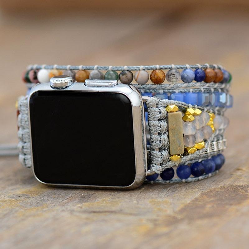 Sodalite & Agate Apple Watch Band - Womens Crystal Watch Bands - Allora Jade