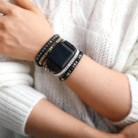 Lava Stone, Labradorite & Jasper Apple Watch Band - Womens Crystal Watch Bands - Allora Jade