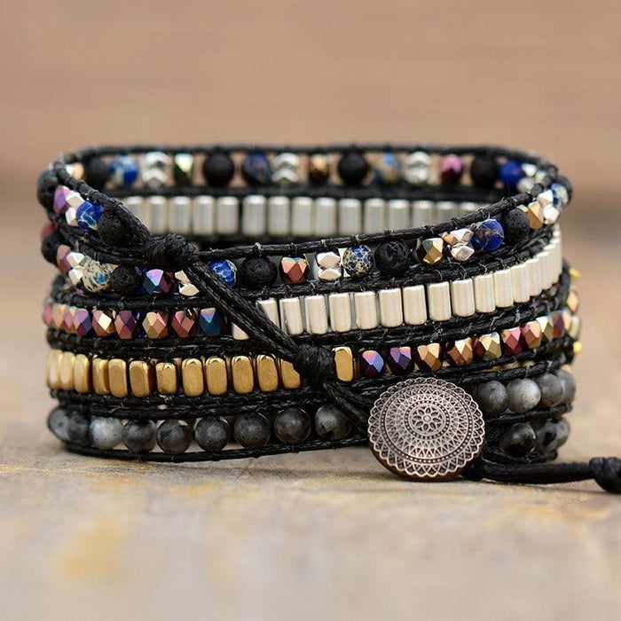 Lava Stone, Labradorite & Jasper Apple Watch Band - Womens Crystal Watch Bands - Allora Jade