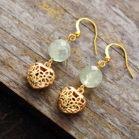 'Mirri' Quartz Heart Dangle Earrings - Womens Earrings Crystal Earrings - Allora Jade