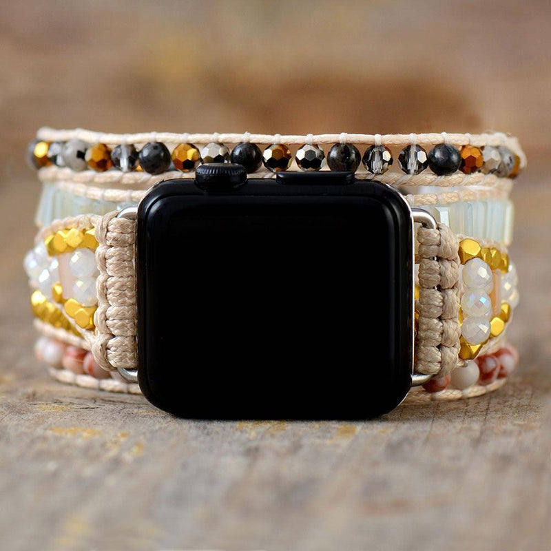 Agate & Jasper Beads Apple Watch Band - Womens Crystal Watch Bands - Allora Jade