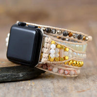 Agate & Jasper Beads Apple Watch Band - Womens Crystal Watch Bands - Allora Jade