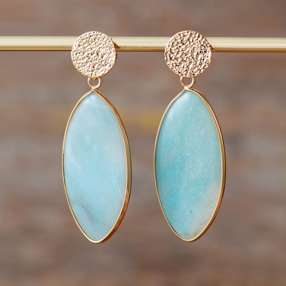 'Bold' Amazonite Dangle Earrings | Allora Jade