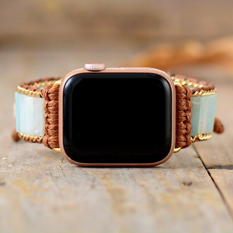 Amazonite Apple Watch Band - Womens Crystal Watch Bands - Allora Jade