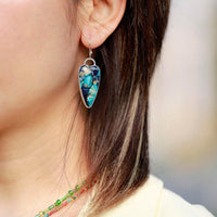'Alinta' Jasper Red Heart Drop Earrings - Womens Earrings Crystal Earrings - Allora Jade