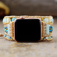 Amazonite & Beads Apple Watch Band - Womens Crystal Watch Bands - Allora Jade