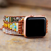 Agate, Onyx & Jasper Apple Watch Band - Womens Crystal Watch Bands - Allora Jade