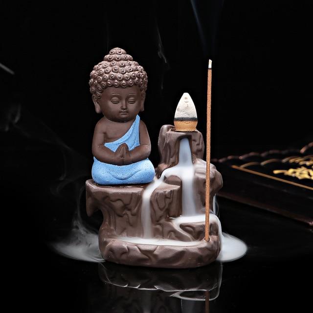 'The Little Buddha' Handmade Ceramic Incense Holder Burner - Allora Jade