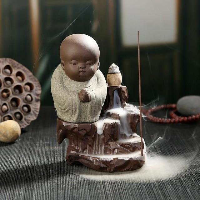 'Little Monk' Ceramic Incense Holder - Decor Incense Holder - Allora Jade